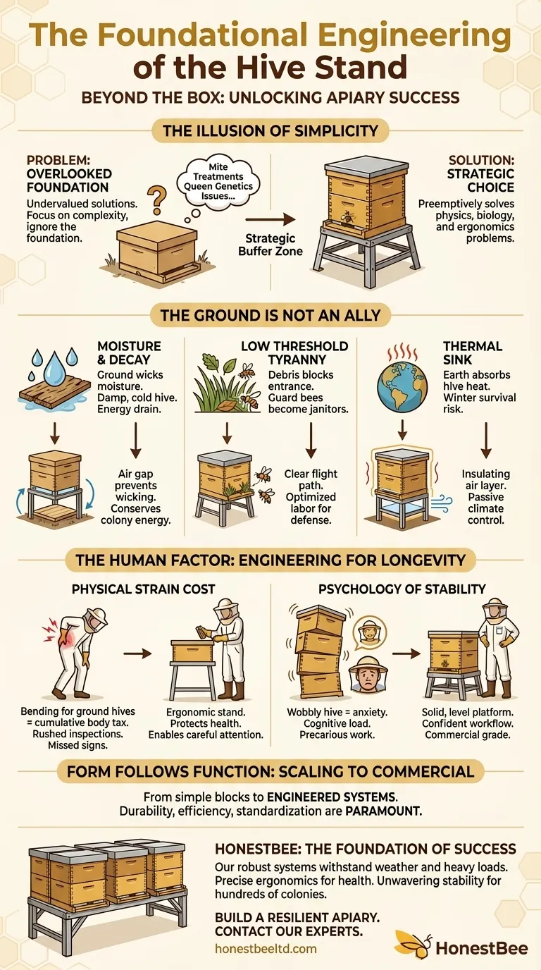 箱の外へ：ハイブスタンドの基礎となるエンジニアリング ビジュアルガイド