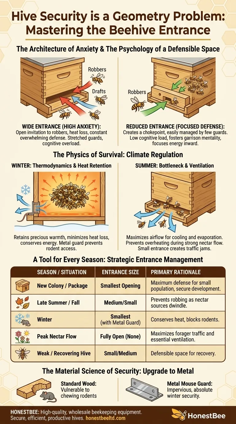Hive Security is a Geometry Problem: Mastering the Beehive Entrance Visual Guide