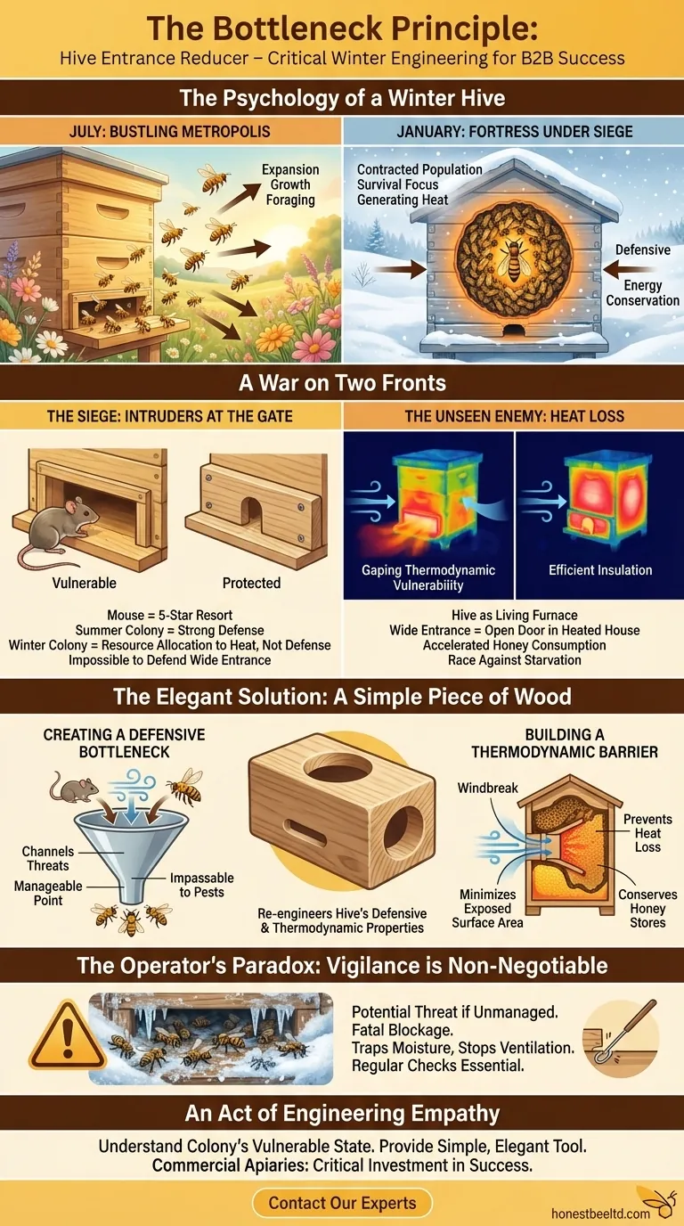 Принцип узкого места: почему уменьшение входа в улей — важнейшая инженерная задача для зимы Визуальное руководство