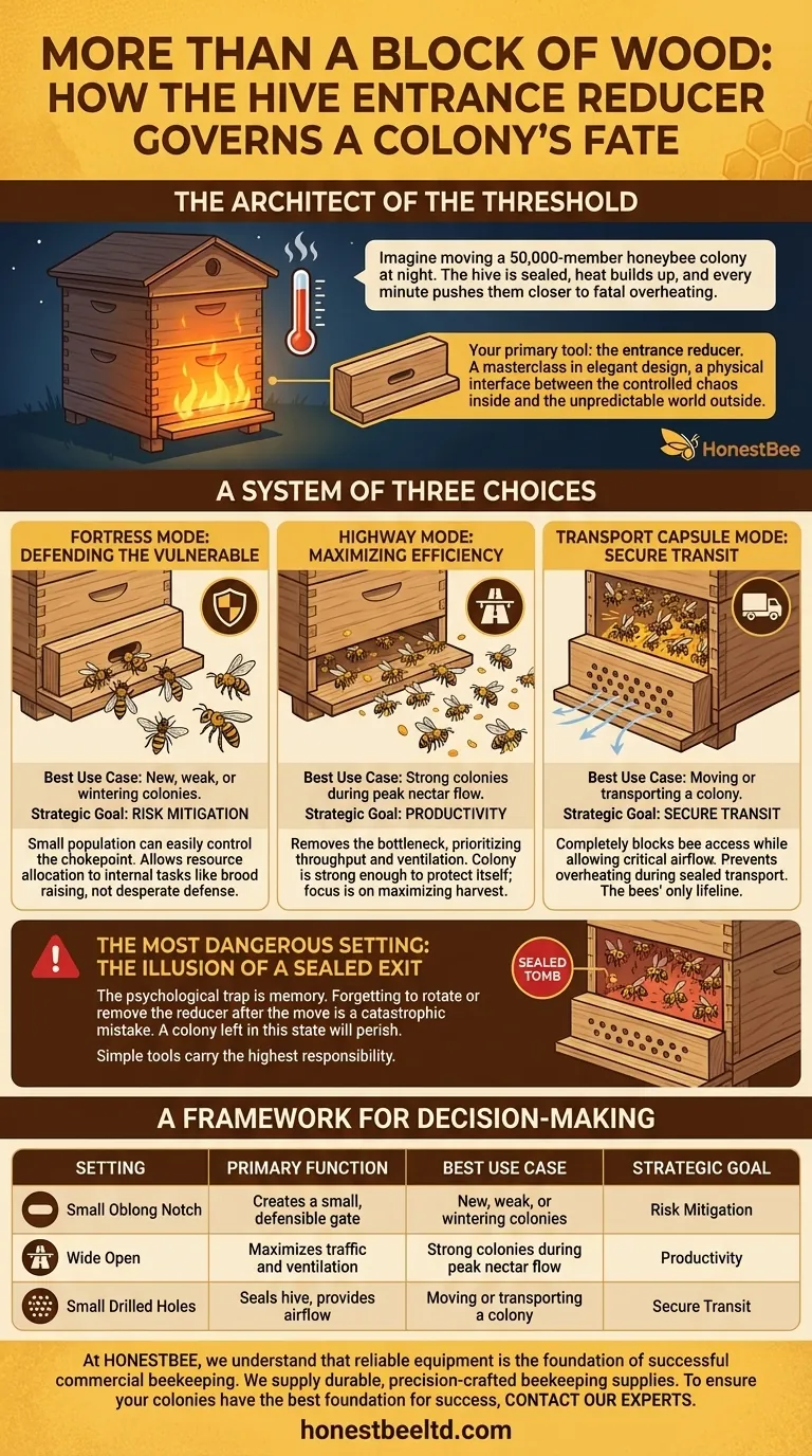Más que un trozo de madera: Cómo el reductor de entrada de la colmena rige el destino de una colonia Guía Visual