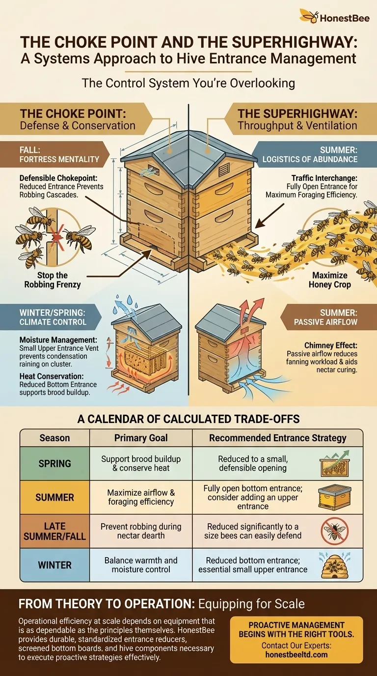 The Choke Point and the Superhighway: A Systems Approach to Hive Entrance Management Visual Guide