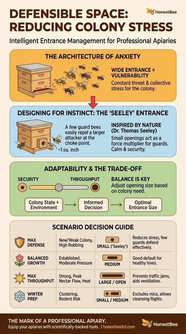 Defensible Space: How a Simple Tool Reduces a Bee Colony's Collective Stress Visual Guide