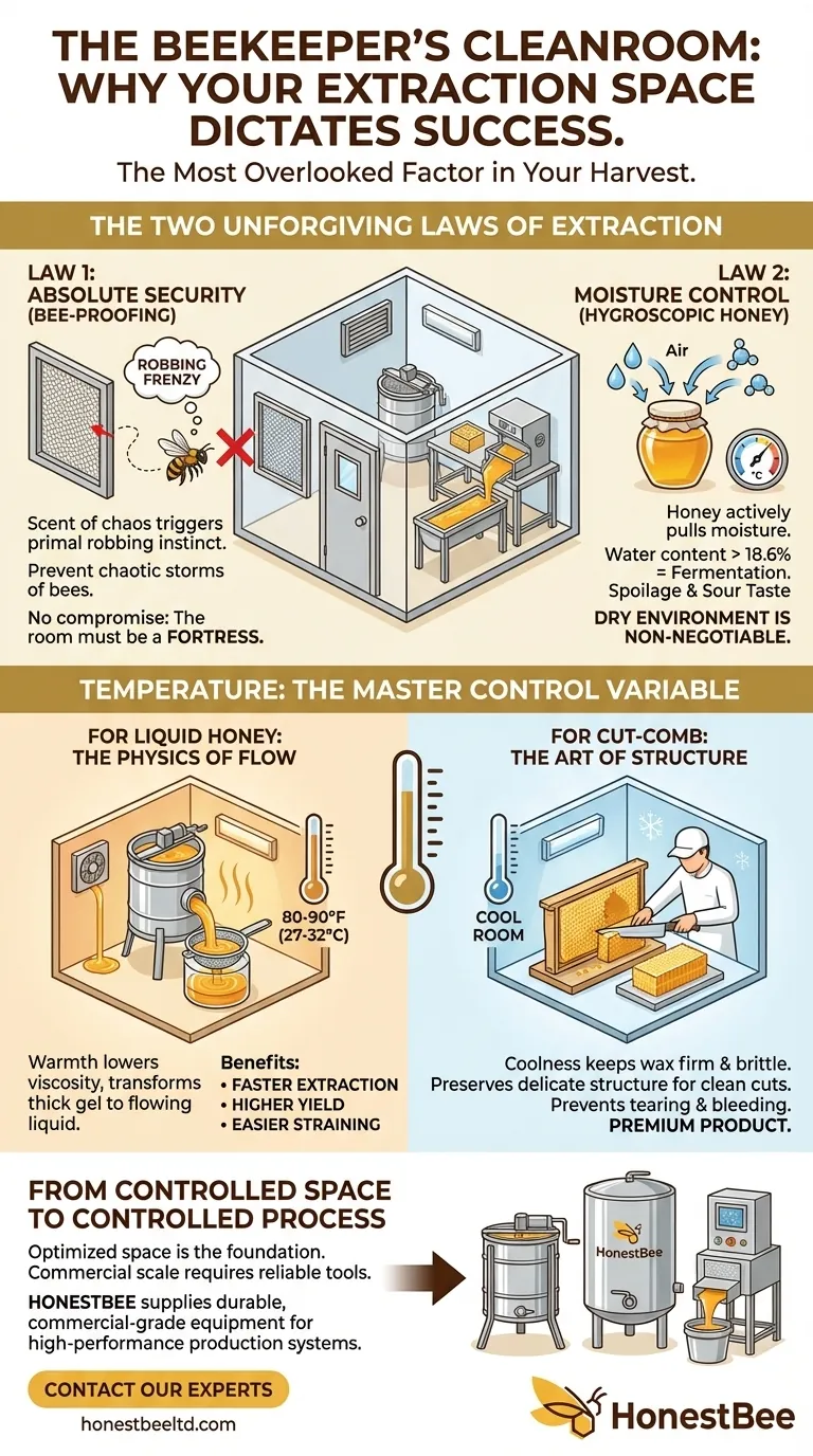 The Beekeeper's Cleanroom: Why Your Extraction Space Dictates Success Visual Guide