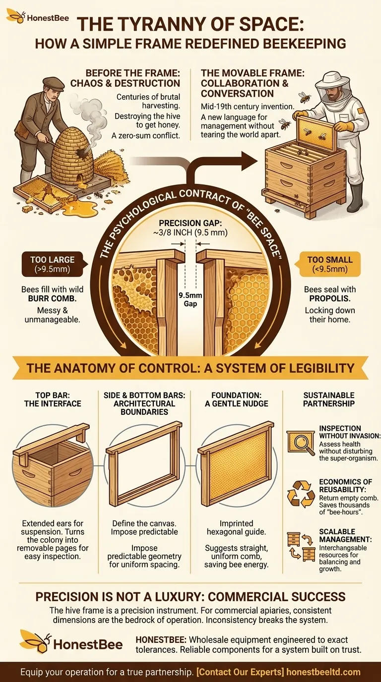 The Tyranny of Space: How a Simple Frame Redefined Beekeeping Visual Guide