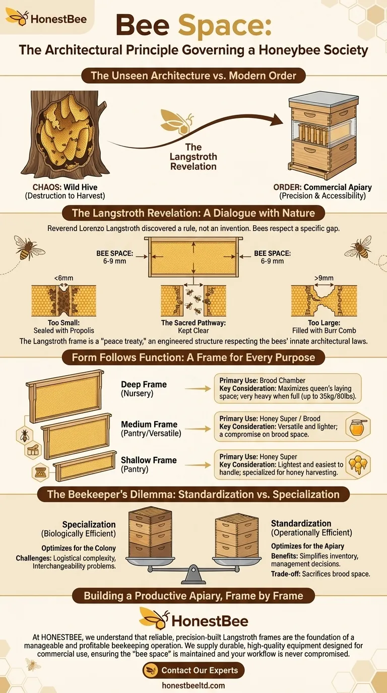 Bee Space: The Architectural Principle Governing a Honeybee Society Visual Guide