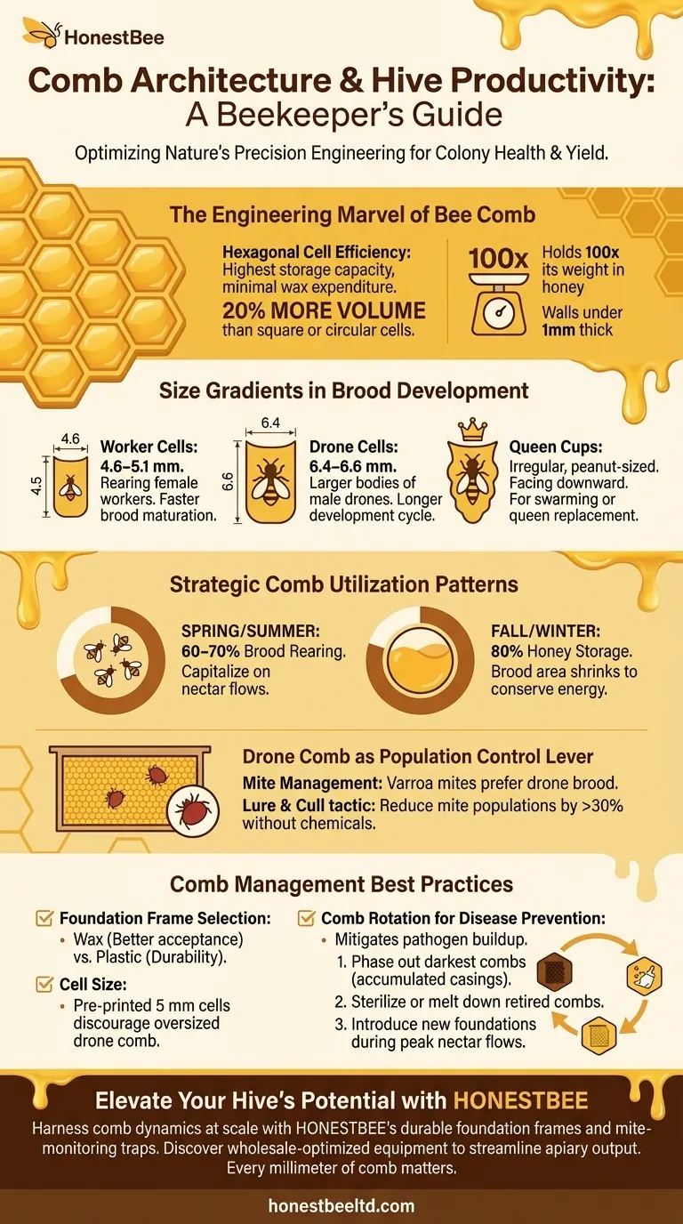 How Comb Architecture Dictates Hive Productivity: A Beekeeper's Guide Visual Guide