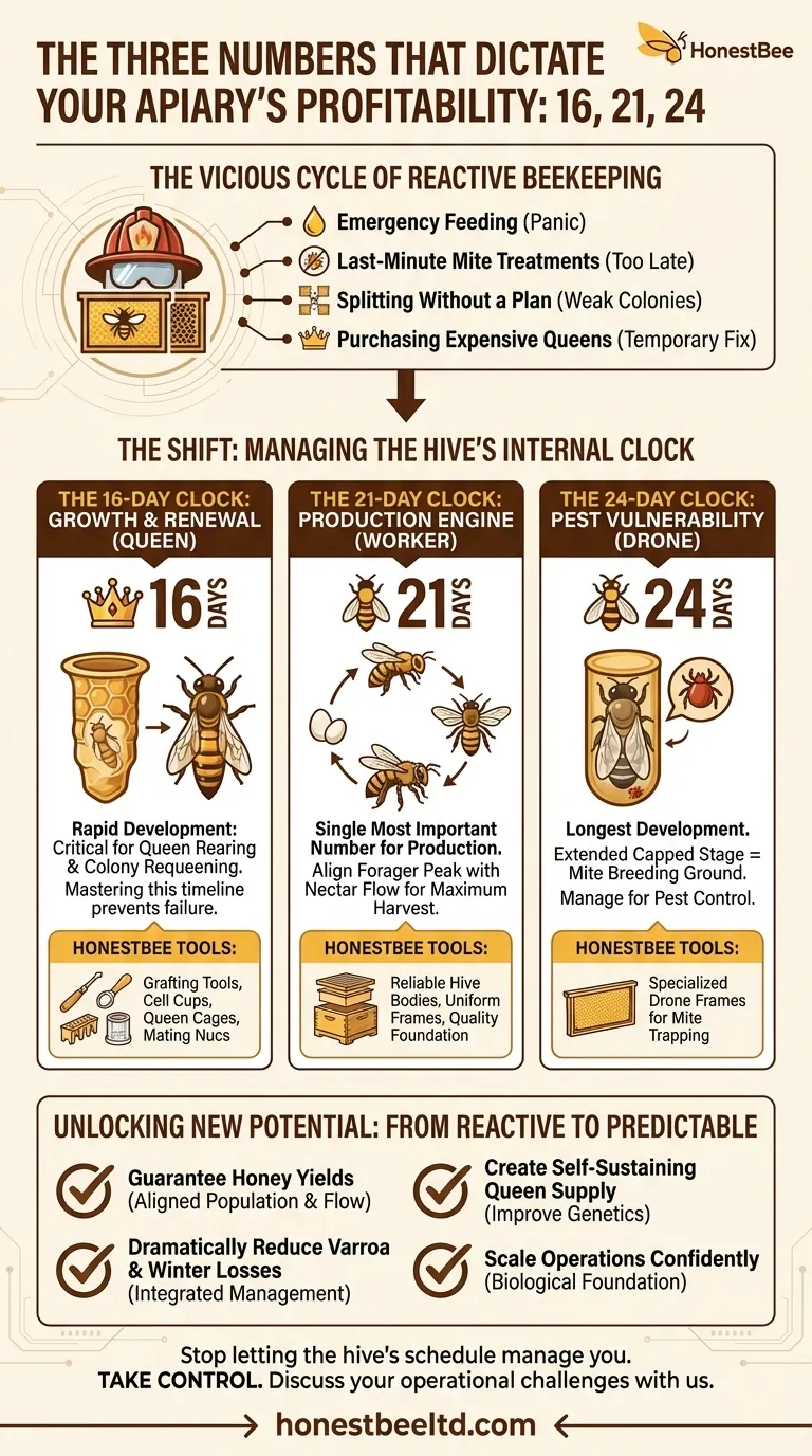 16, 21, 24: The Three Numbers That Dictate Your Apiary's Profitability Visual Guide
