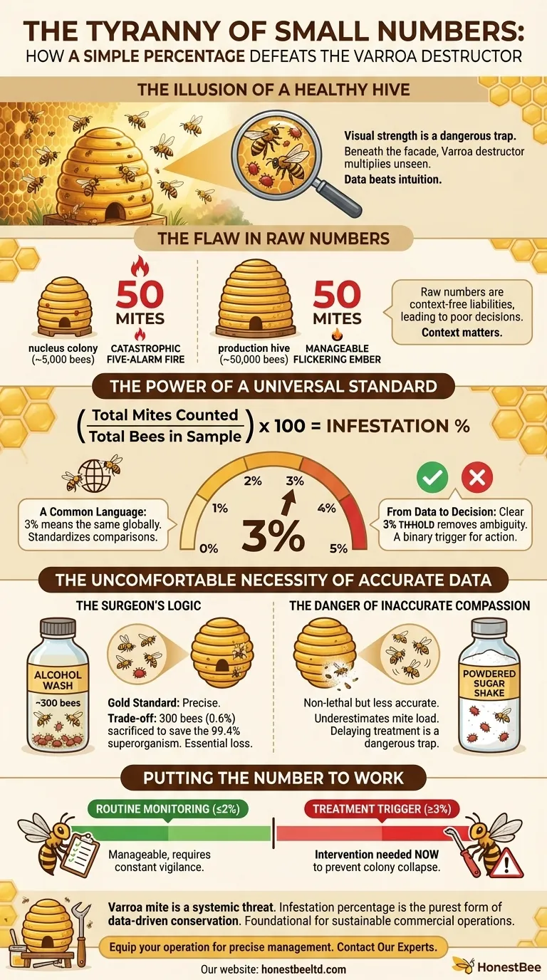 The Tyranny of Small Numbers: How a Simple Percentage Defeats the Varroa Destructor Visual Guide