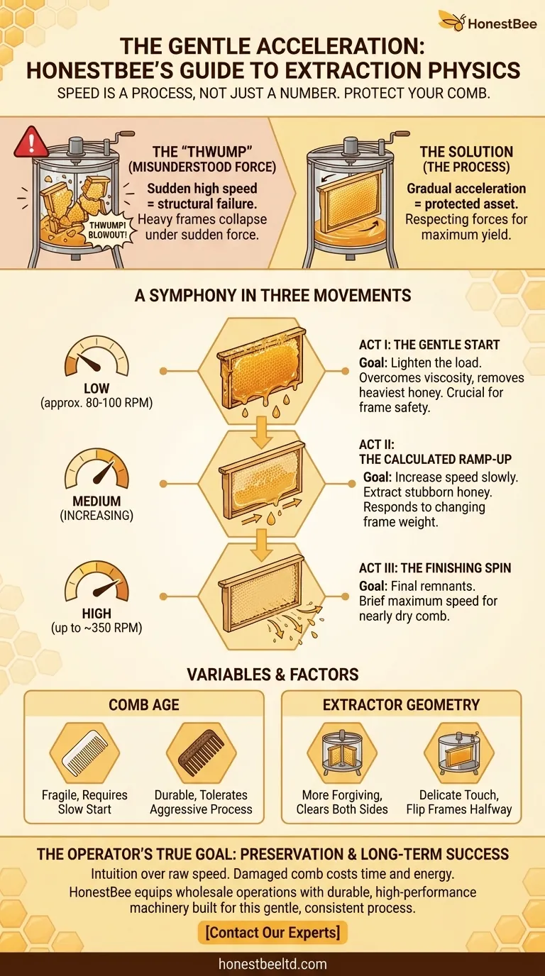 التسارع اللطيف: لماذا سرعة مستخرج العسل ليست رقمًا، بل عملية دليل مرئي
