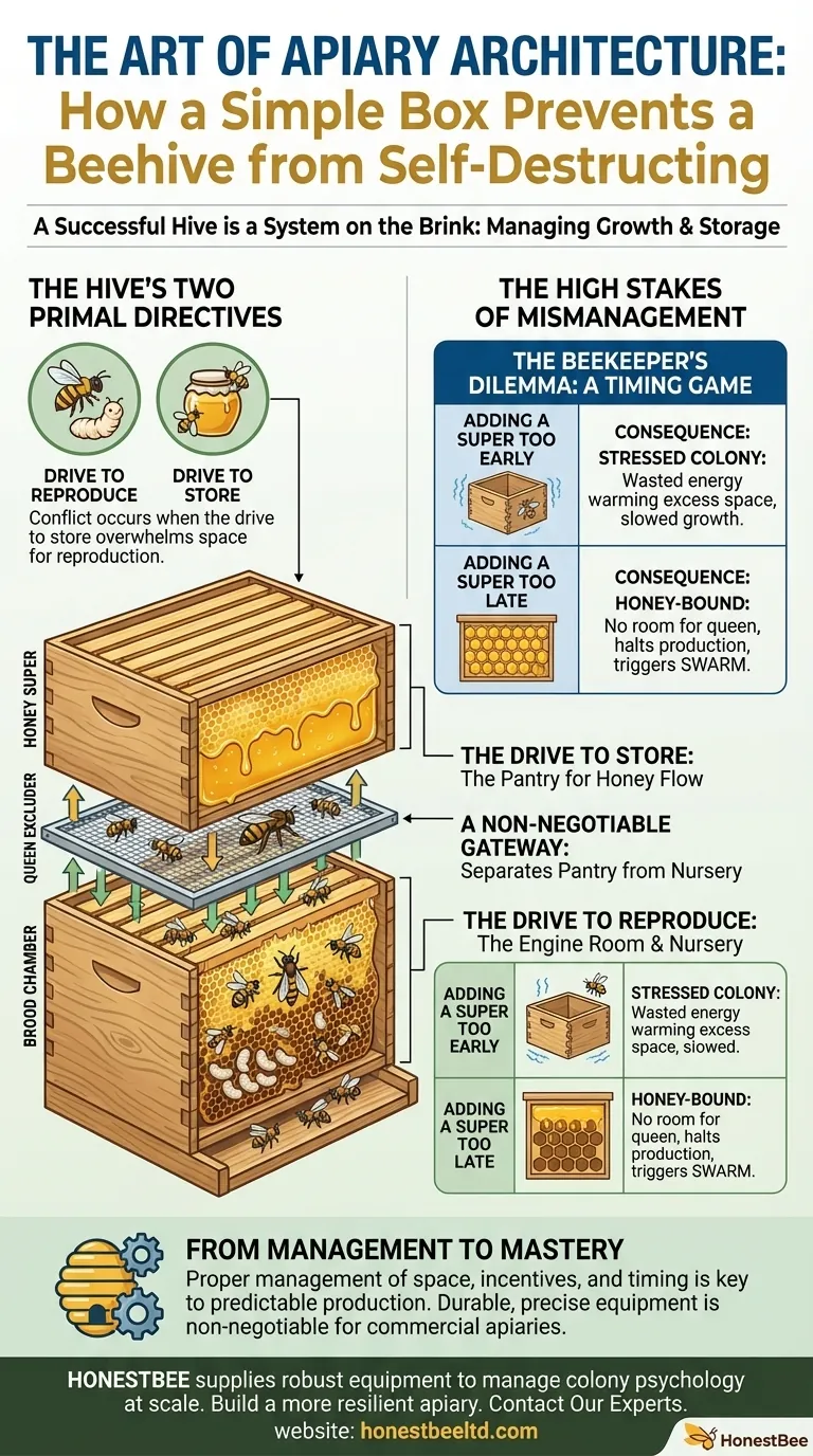 The Art of Apiary Architecture: How a Simple Box Prevents a Beehive from Self-Destructing Visual Guide