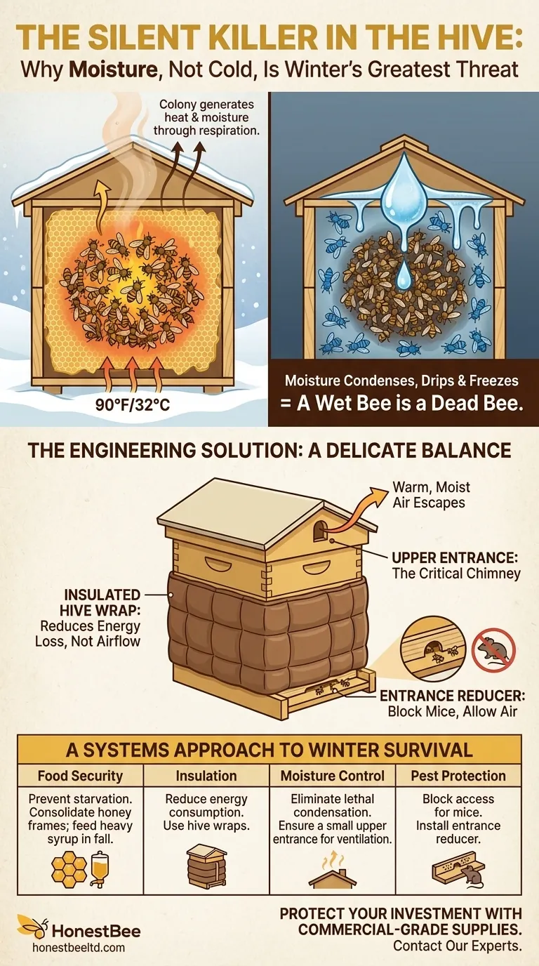 The Silent Killer in the Hive: Why Moisture, Not Cold, Is Winter's Greatest Threat Visual Guide