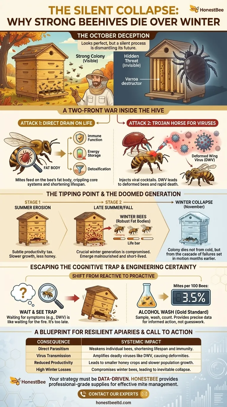 L'effondrement silencieux : pourquoi les ruches fortes meurent en hiver Guide Visuel