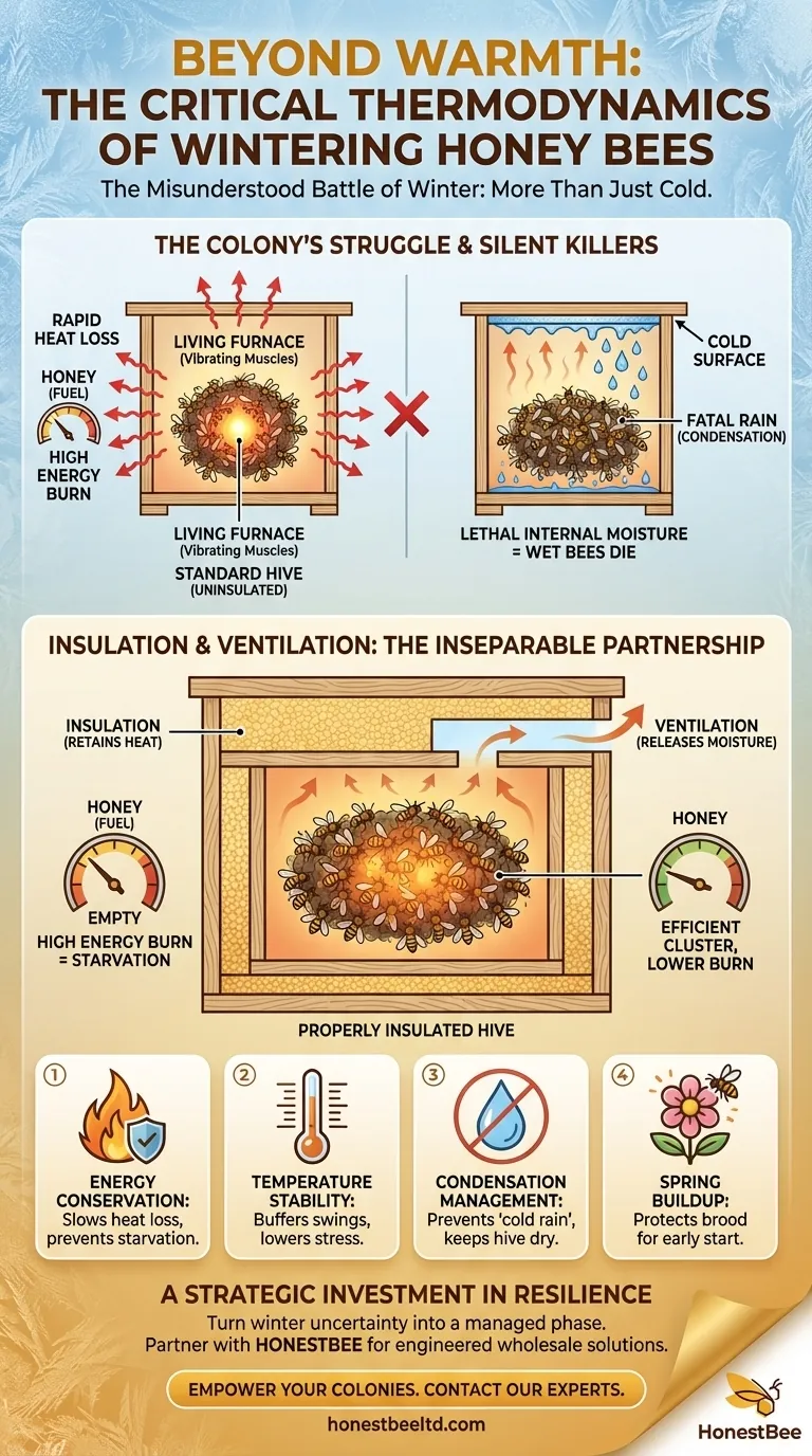 Beyond Warmth: The Critical Thermodynamics of Wintering Honey Bees Visual Guide