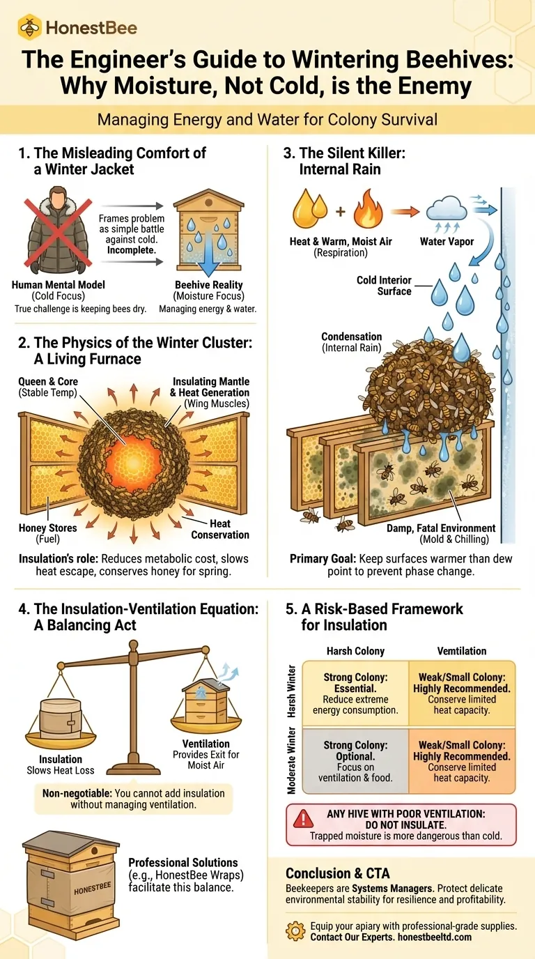 دليل المهندس لشتوية خلايا النحل: لماذا الرطوبة، وليس البرد، هي العدو دليل مرئي