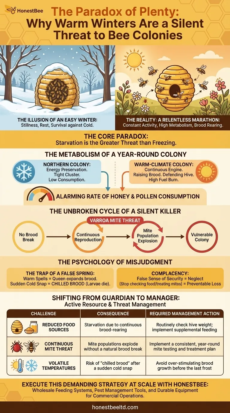 The Paradox of Plenty: Why Warm Winters Are a Silent Threat to Bee Colonies Visual Guide