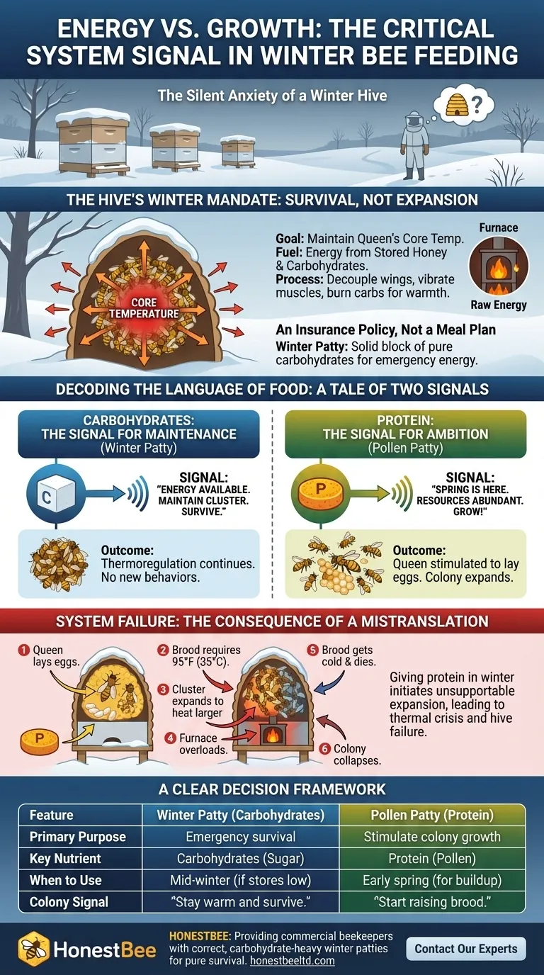 Energy vs. Growth: The Critical System Signal in Winter Bee Feeding Visual Guide