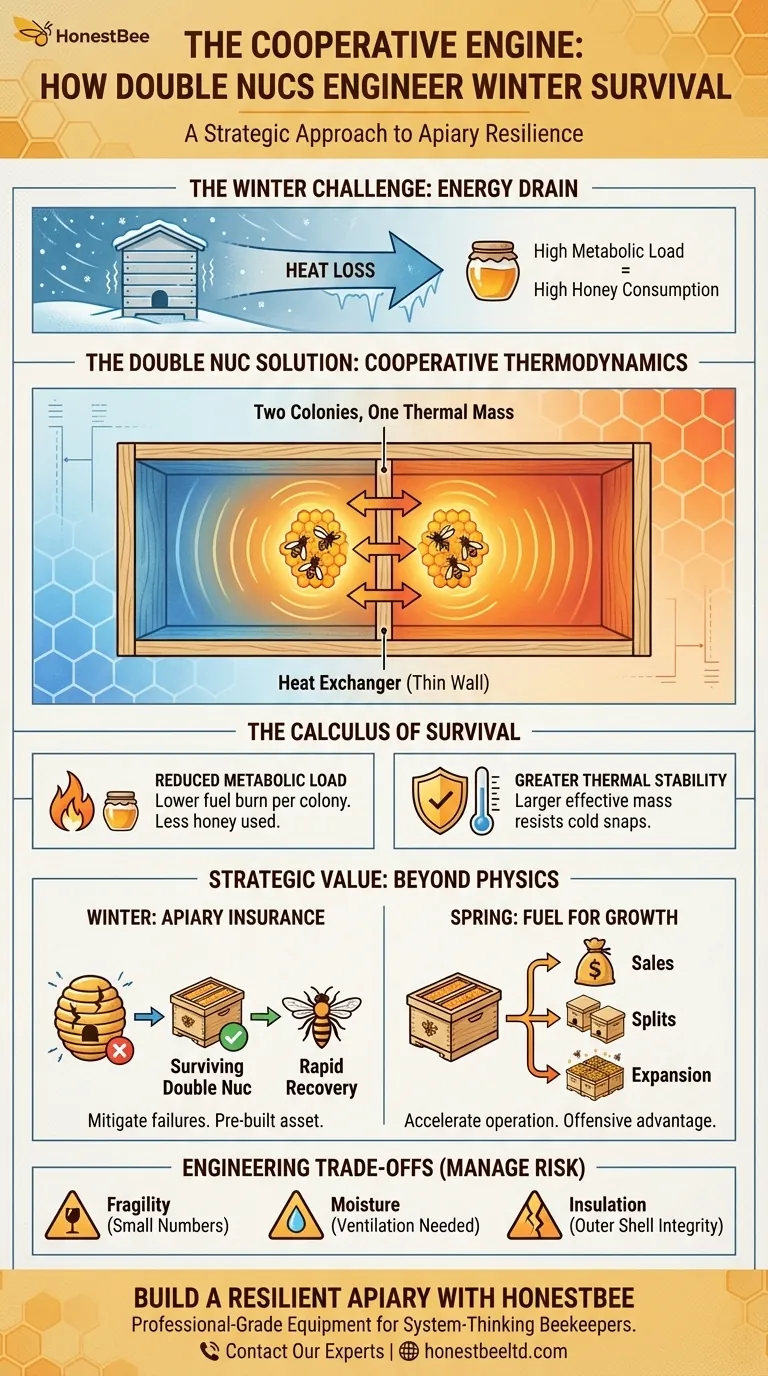 The Cooperative Engine: How Double Nucs Engineer Winter Survival Visual Guide