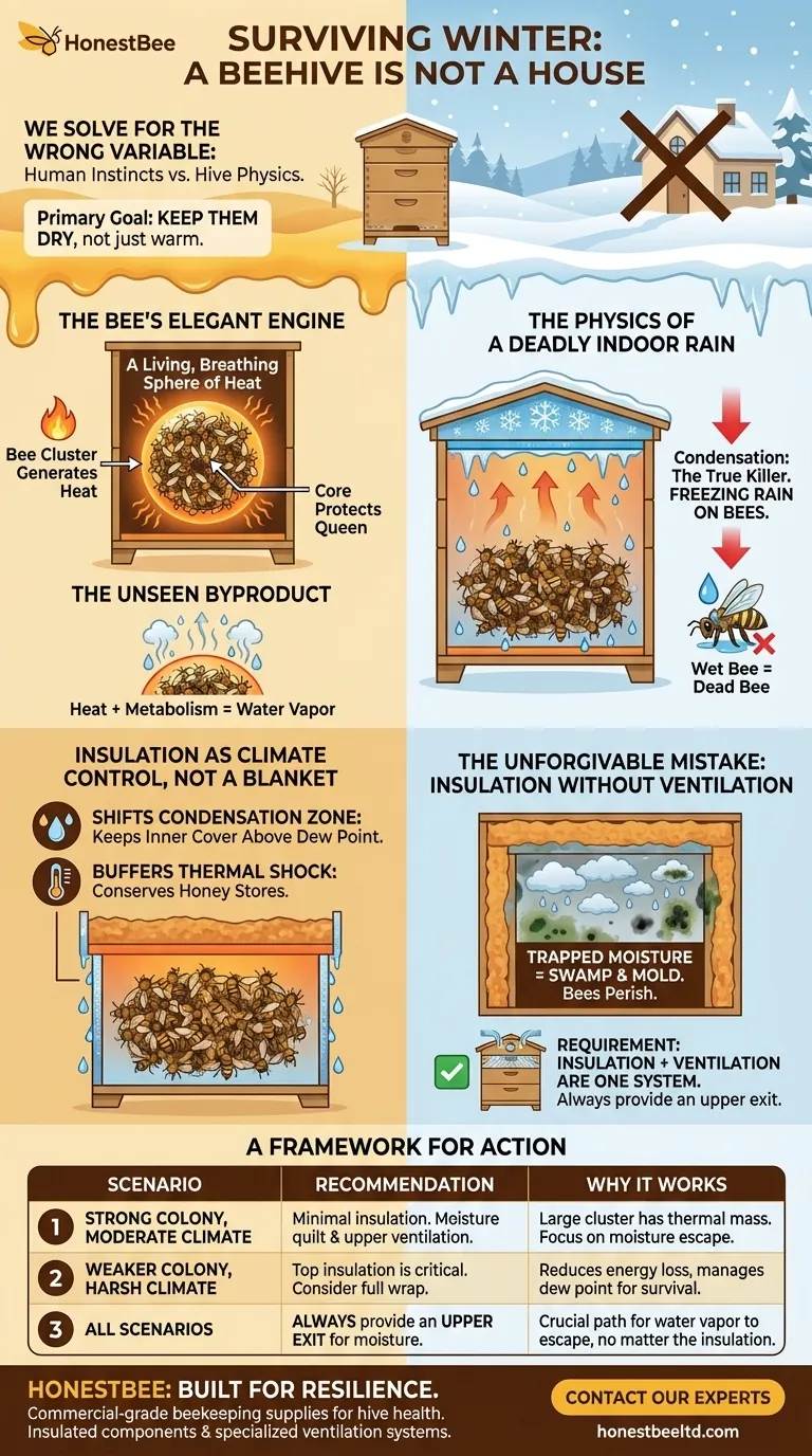 Surviving Winter: A Beehive Is Not a House Visual Guide
