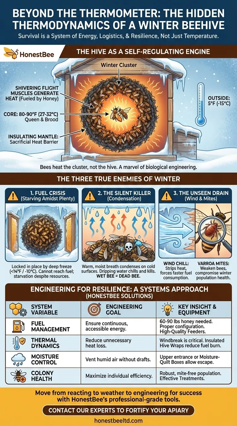 За гранью термометра: скрытая термодинамика зимнего улья Визуальное руководство