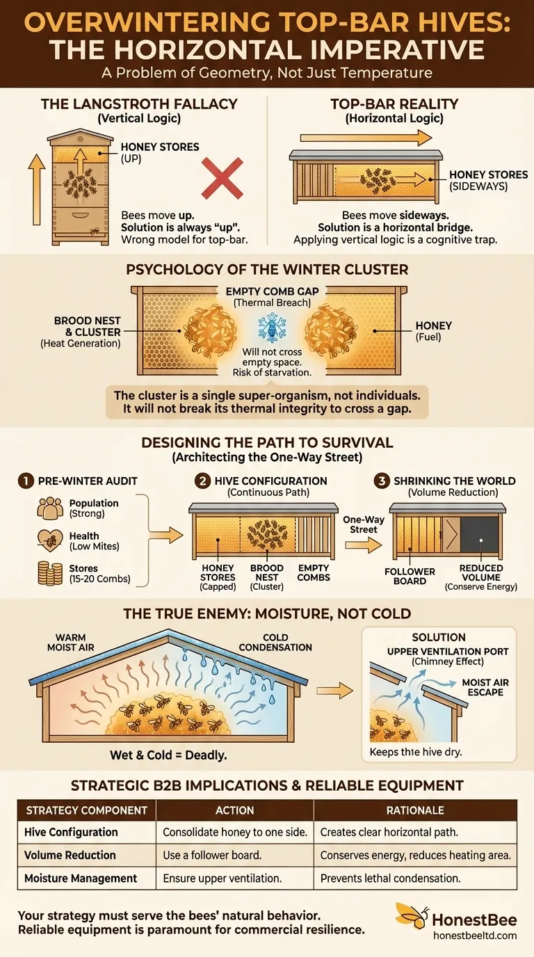 横向法则：越冬蜂群的挑战在于几何学，而不仅仅是温度 图解指南