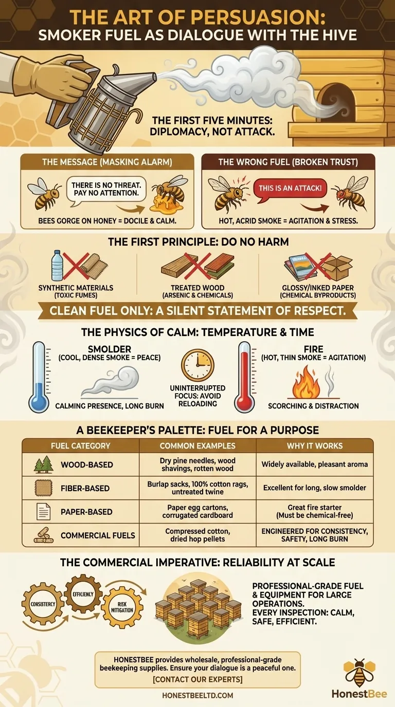 설득의 기술: 벌 연기 연료는 벌집과의 대화입니다 시각적 가이드