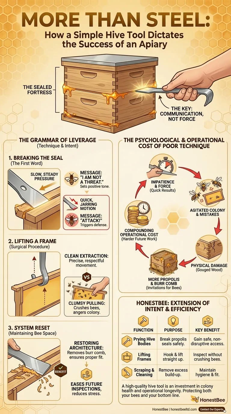Más que acero: Cómo una simple herramienta de colmena dicta el éxito de un apiario Guía Visual