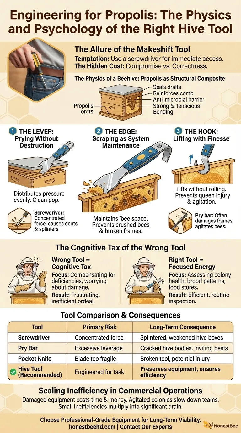 Engineering for Propolis: The Physics and Psychology of the Right Hive Tool Visual Guide