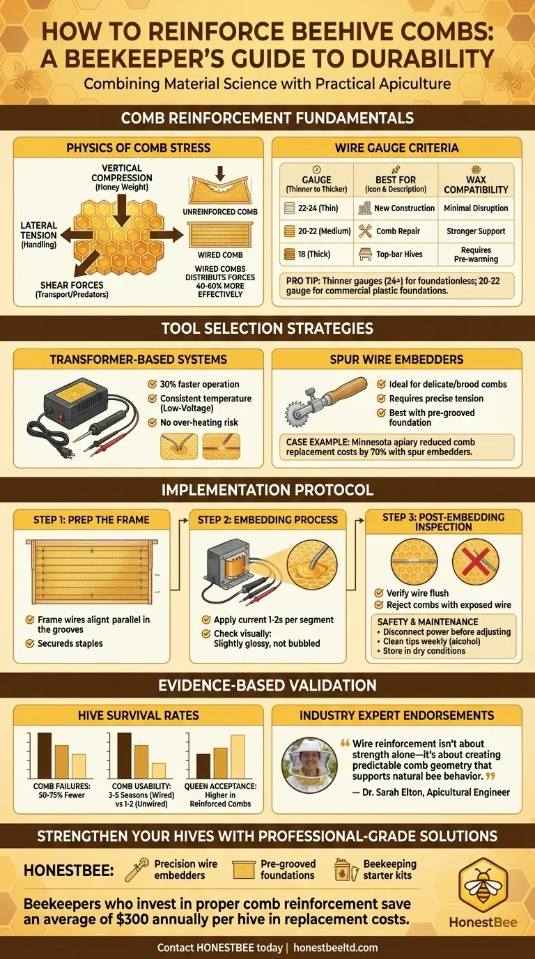 와이어 삽입으로 벌집 빗을 강화하는 방법: 내구성 향상을 위한 양봉가 가이드 시각적 가이드