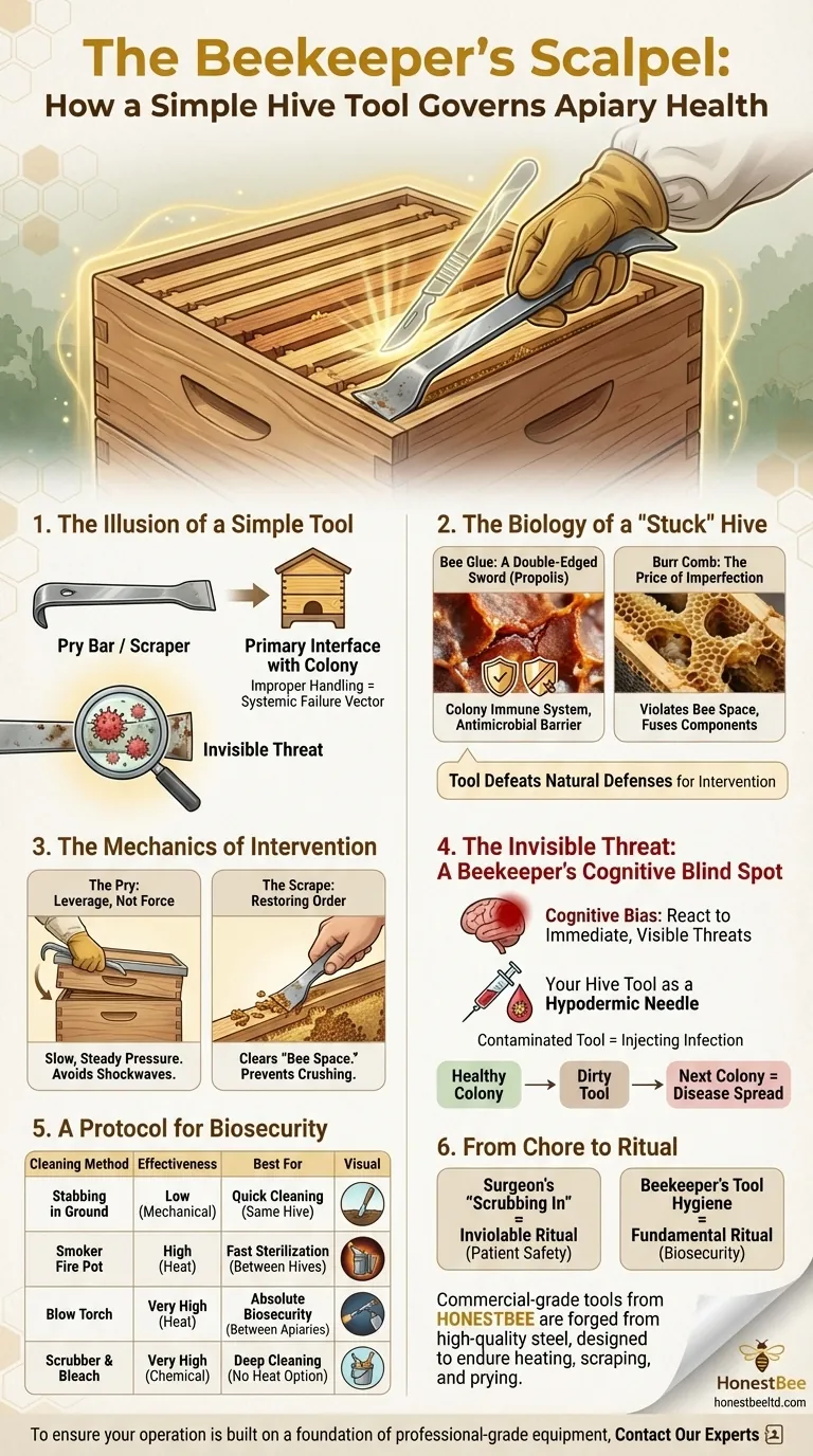 The Beekeeper's Scalpel: How a Simple Hive Tool Governs Apiary Health Visual Guide