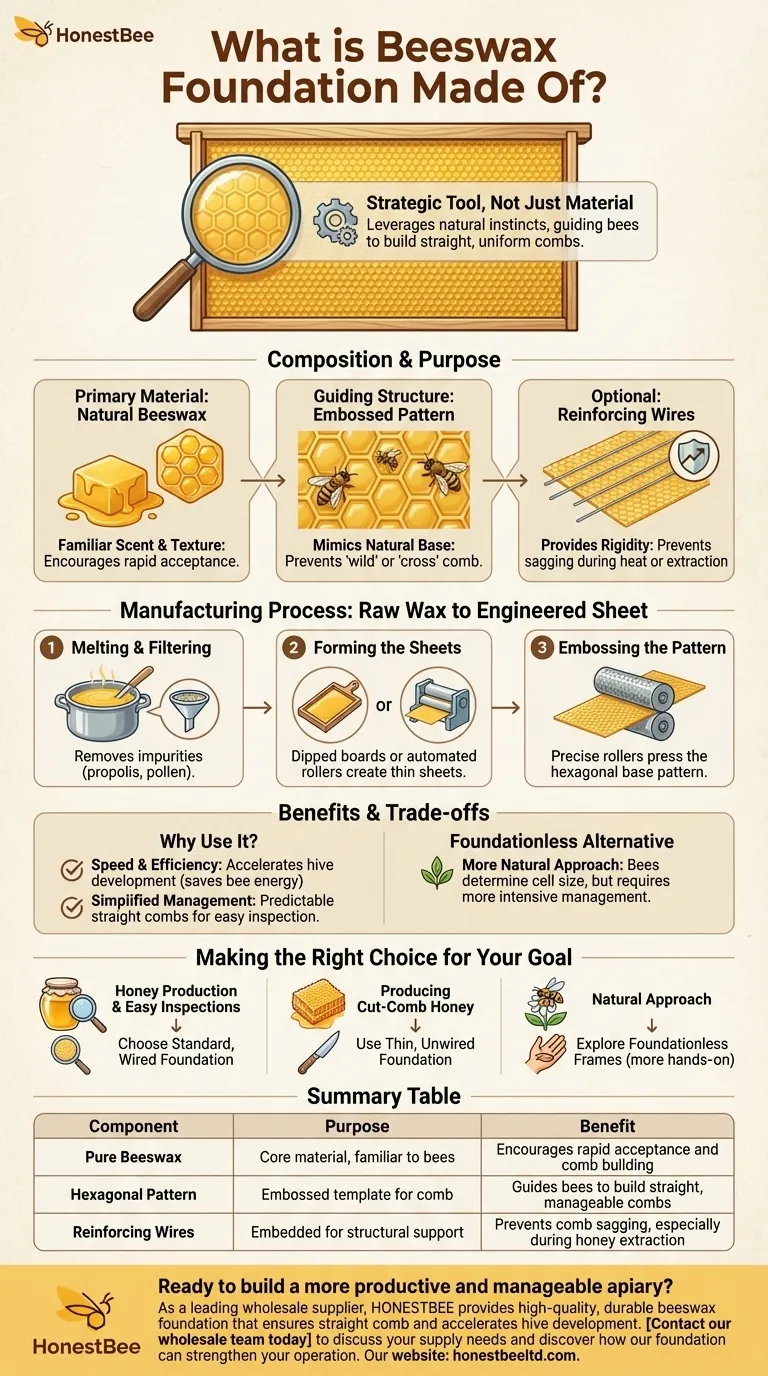 蜜蝋巣礎は何でできていますか？より強く、より効率的な巣箱のためのガイド ビジュアルガイド