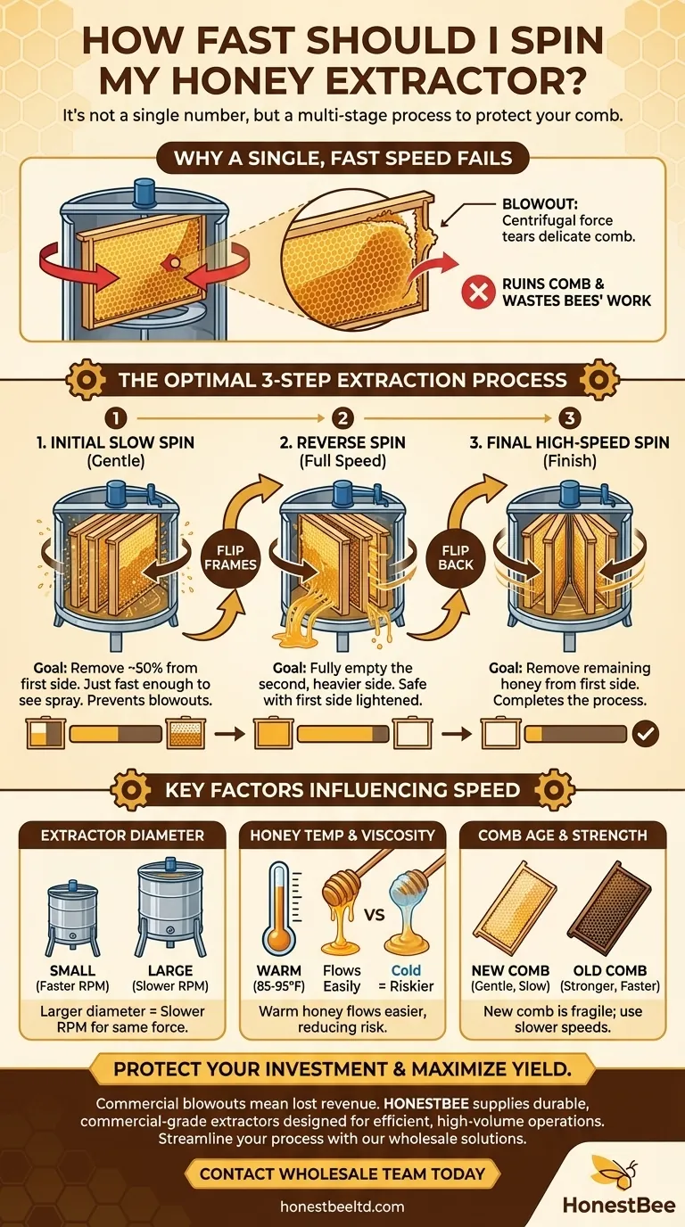 꿀 추출기를 얼마나 빨리 돌려야 할까요? 벌집을 보호하기 위한 3단계 프로세스 마스터하기 시각적 가이드