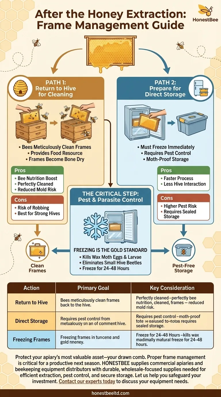 Cosa fare con i telaini di miele dopo l'estrazione? Proteggi i tuoi favi costruiti da parassiti e muffe Guida Visiva