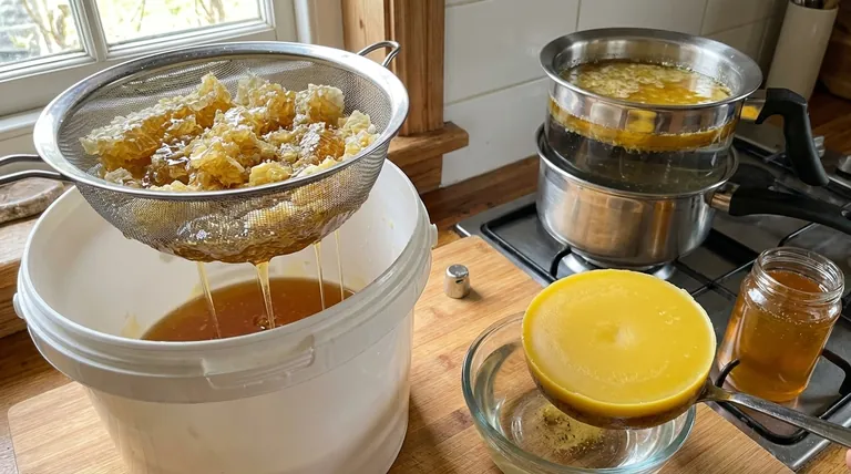 꿀과 밀랍을 분리하는 방법은 무엇인가요? 최대 수확량을 위한 2단계 공정