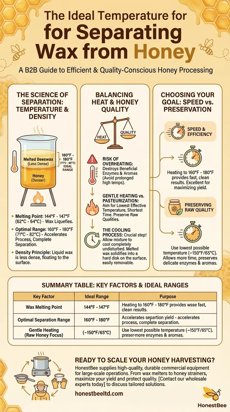 A que temperatura a cera se separa do mel? Obtenha uma Extração de Mel Limpa e Eficiente Guia Visual