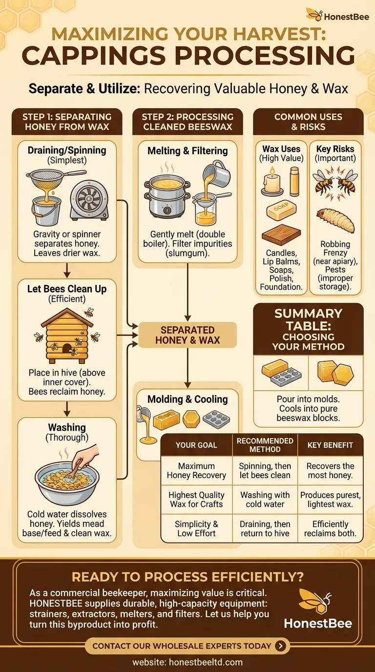 Que faire des opercules après l'extraction du miel ? Maximisez la valeur de votre récolte Guide Visuel