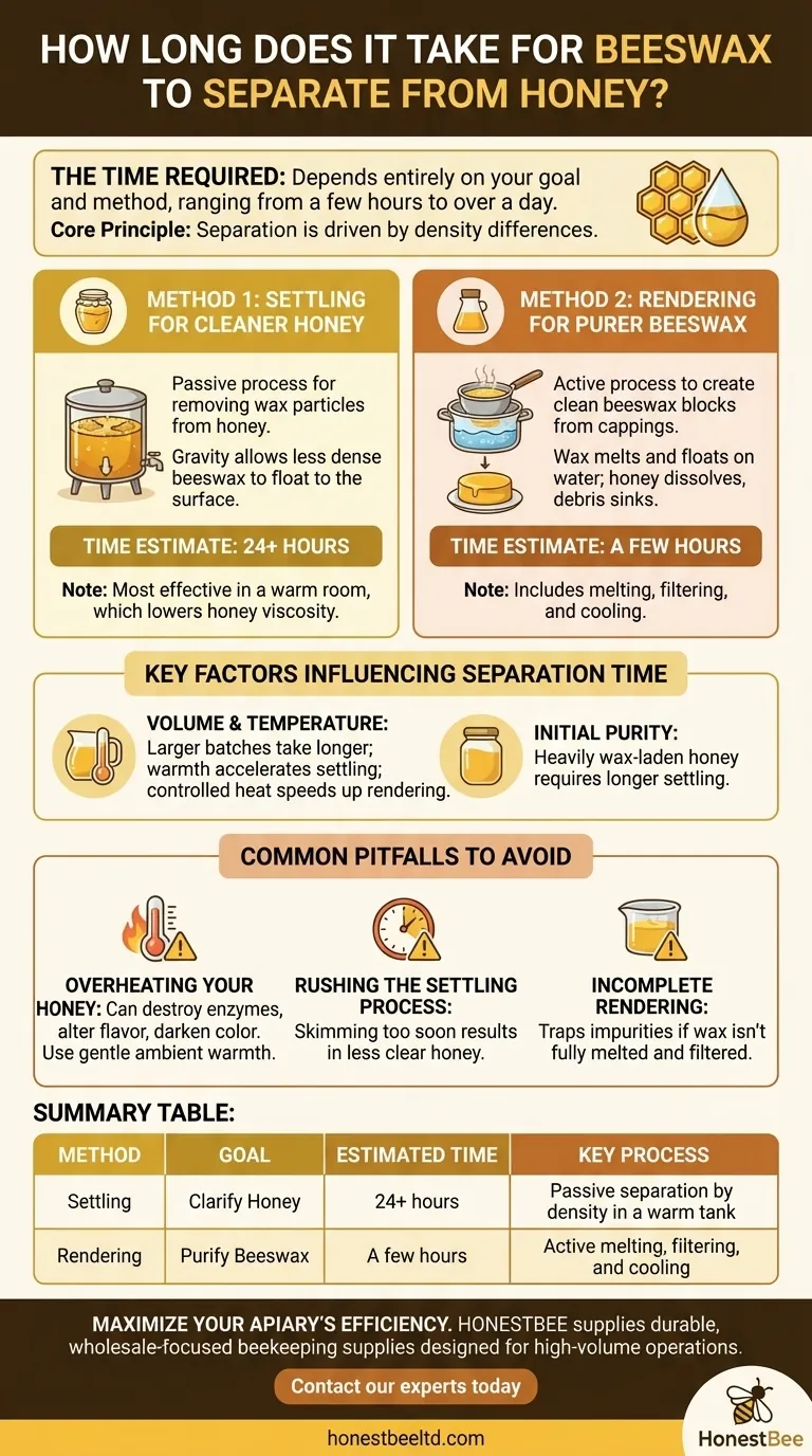蜜蝋が蜂蜜から分離するまでにかかる時間はどれくらいですか？効率的な採集のためのガイド ビジュアルガイド