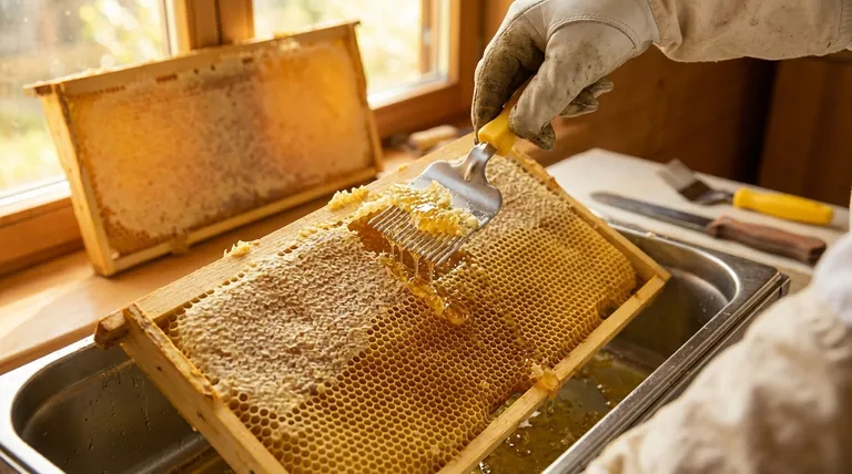 给蜂蜜去盖蜡的最佳方法是什么?速度与巢脾保护指南