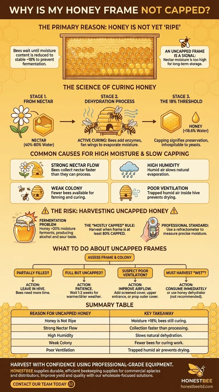 꿀벌집의 꿀이 밀봉되지 않는 이유는 무엇인가요? 완벽하게 익은 꿀을 위한 안내서 시각적 가이드