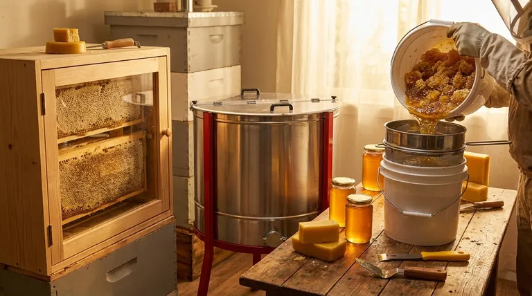 결정화된 꿀을 벌집에서 어떻게 꺼내나요? 부드러운 가열로 수확물을 되찾으세요