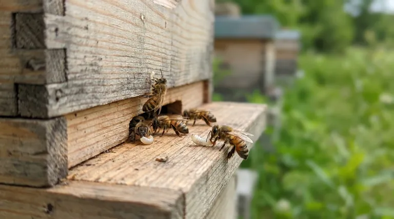 Why are my bees removing larvae from the hive? A Sign of Critical Hive Health Issues