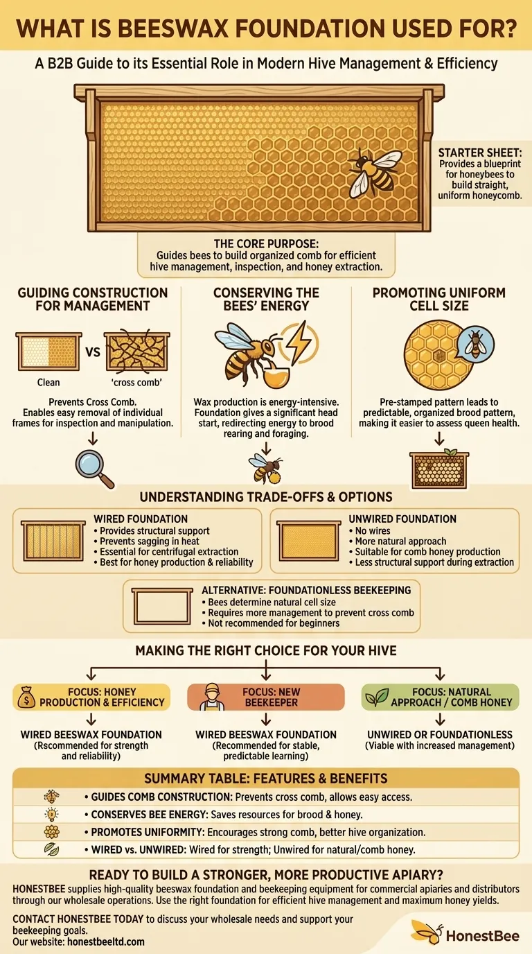 What is beeswax foundation used for? A Guide to Efficient Hive Management Visual Guide