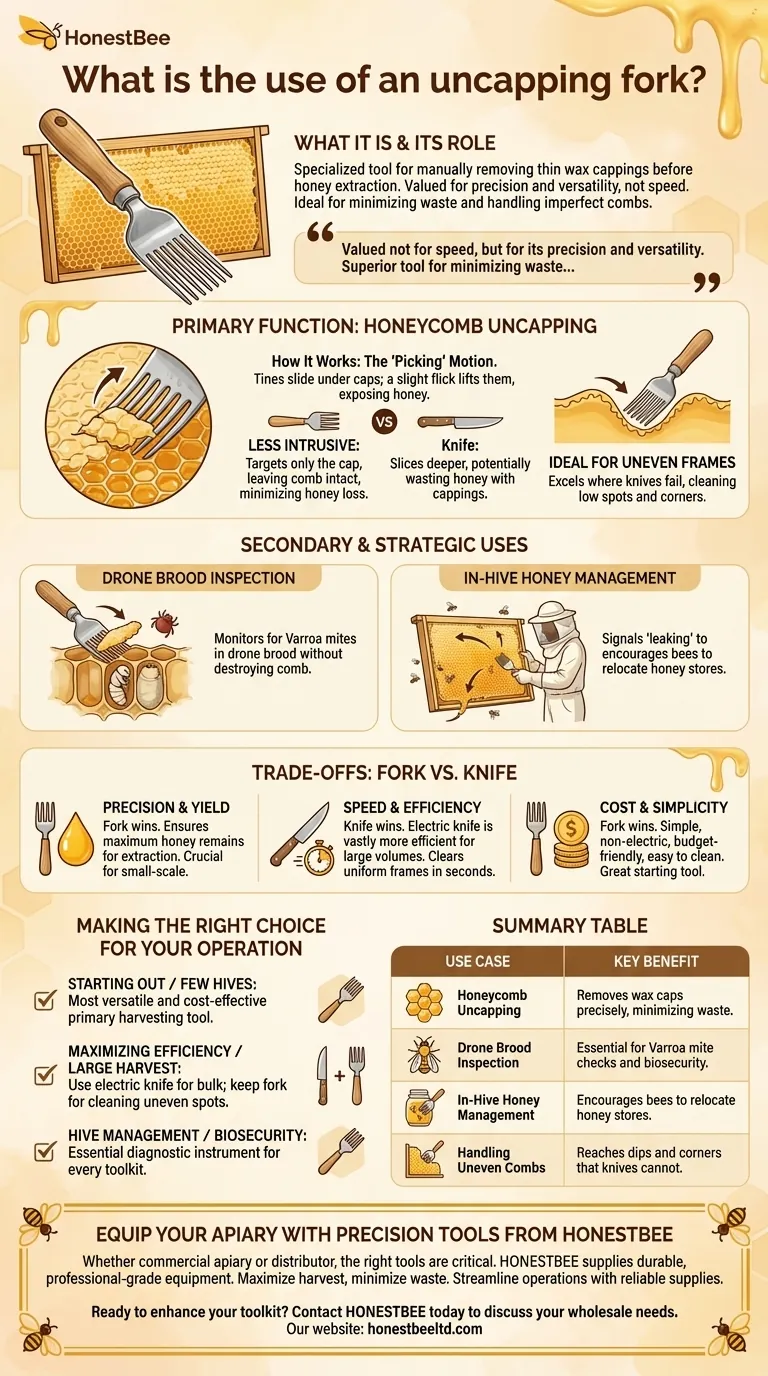 탈개 포크는 무엇에 사용됩니까? 벌통 관리 및 꿀 수확을 위한 정밀 도구 시각적 가이드