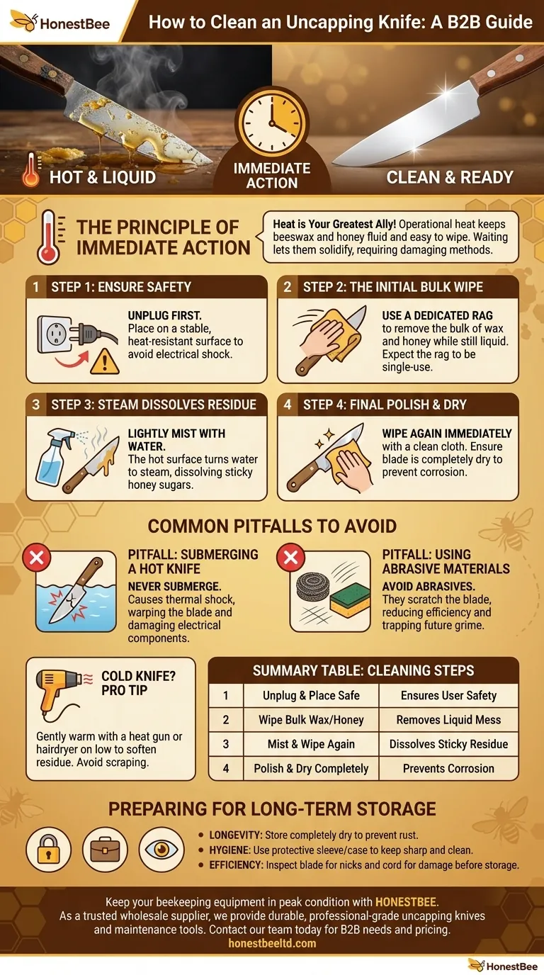 Comment nettoyer un couteau à désoperculer ? Maîtrisez la méthode du couteau chaud pour un entretien facile Guide Visuel