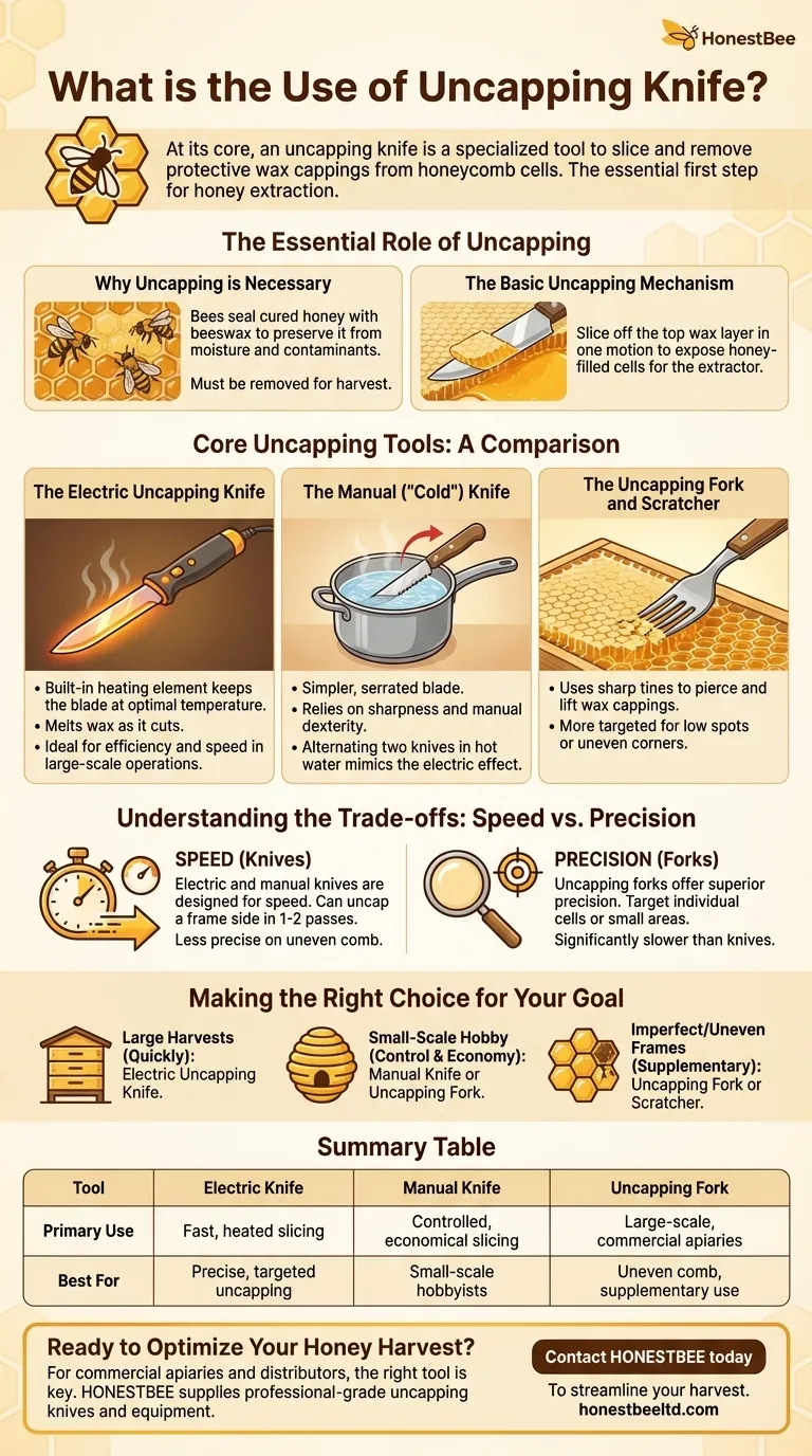 What is the use of an uncapping knife? Master the First Step of Honey Harvesting Visual Guide