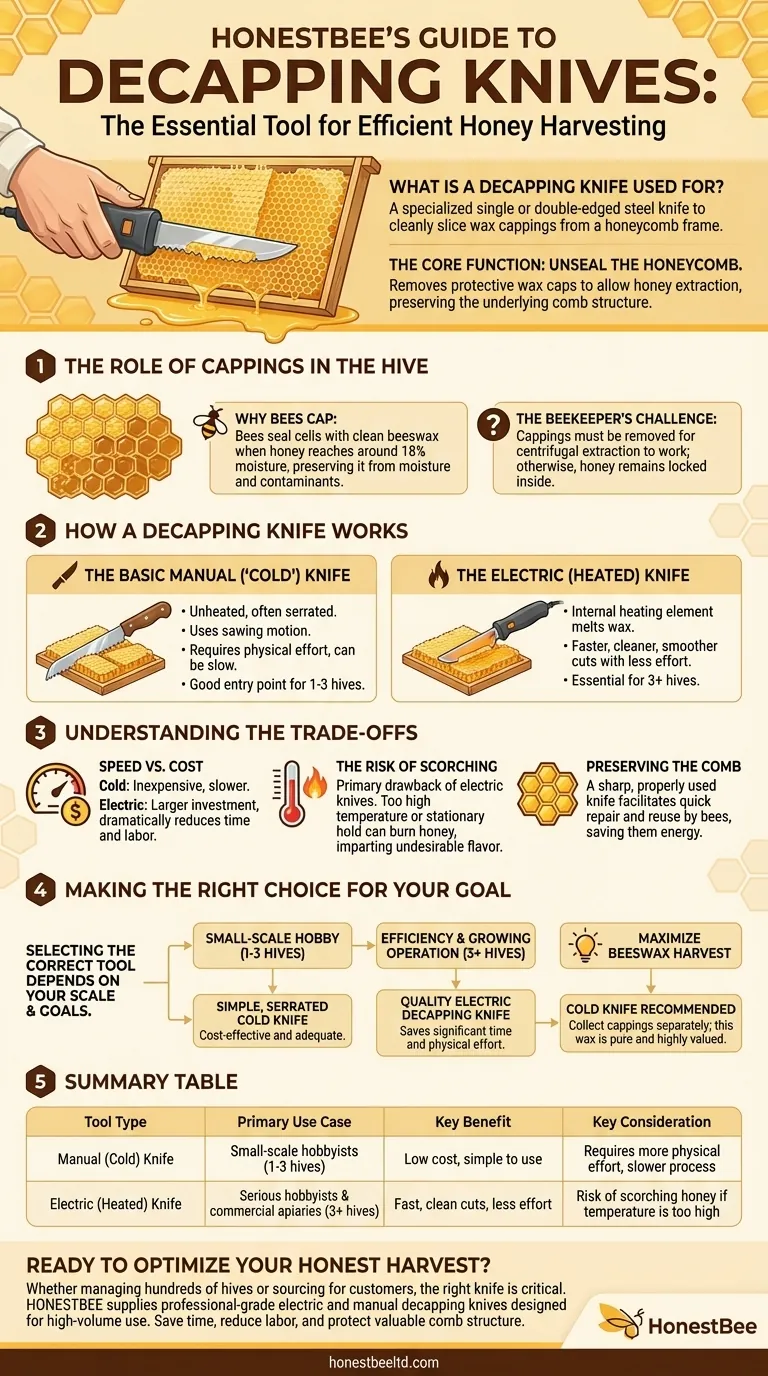 What is a decapping knife used for? Unseal Honeycomb for an Efficient Harvest Visual Guide