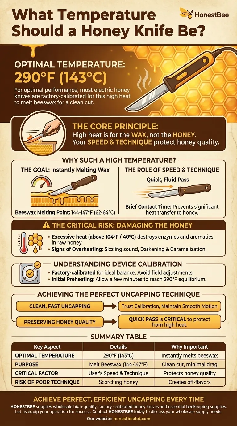 Quale temperatura dovrebbe avere un coltello da miele? La chiave per una disopercolatura pulita e veloce Guida Visiva
