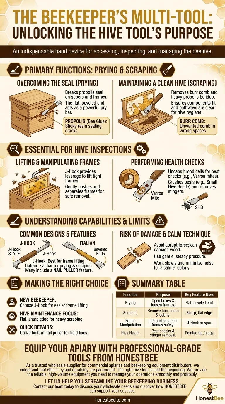 A cosa serve l'attrezzo per alveari? Lo strumento multiuso essenziale per ogni apicoltore Guida Visiva