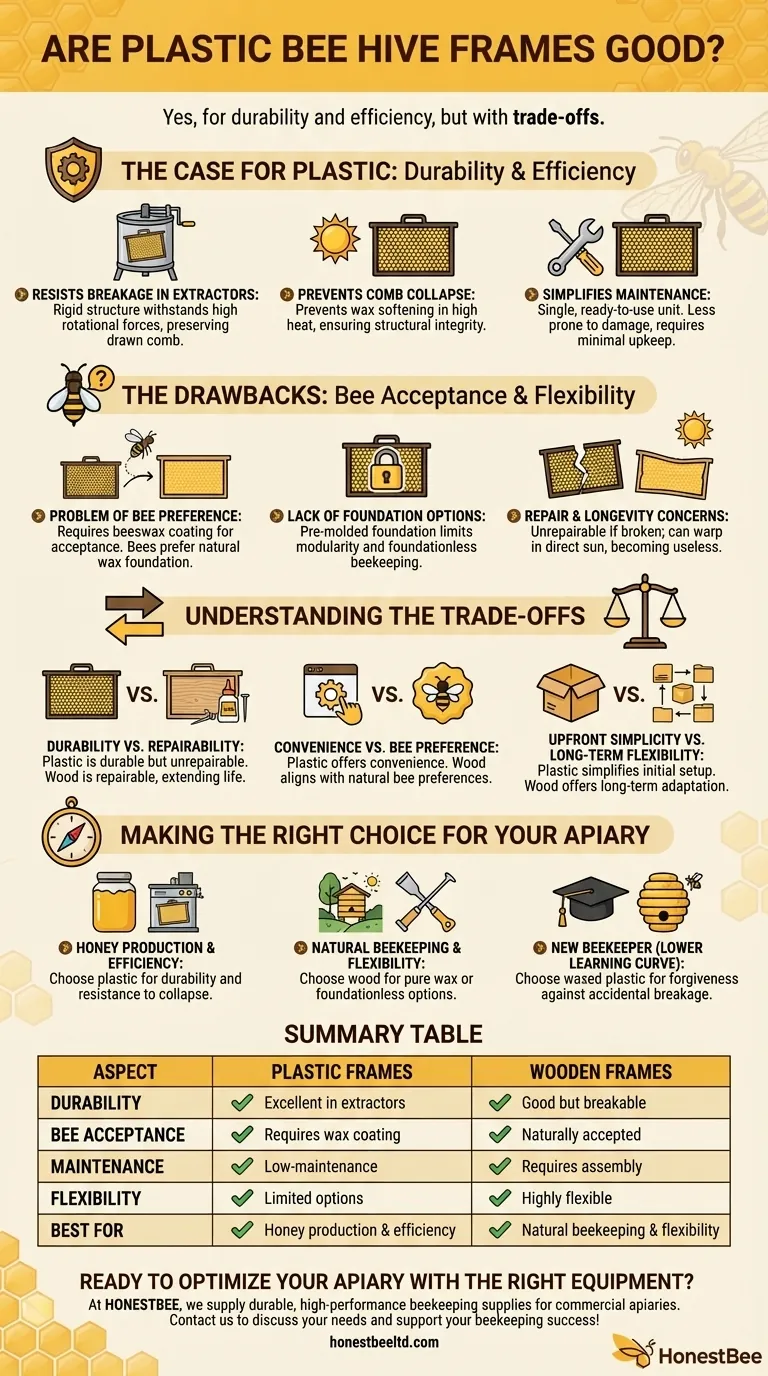 Are plastic bee hive frames good? A Guide to Modern Durability vs. Natural Appeal Visual Guide
