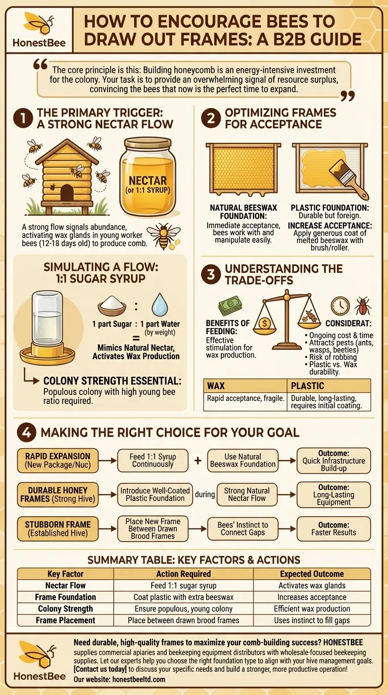 ¿Cómo animar a las abejas a estirar los cuadros? Una guía para estimular la construcción de panales Guía Visual