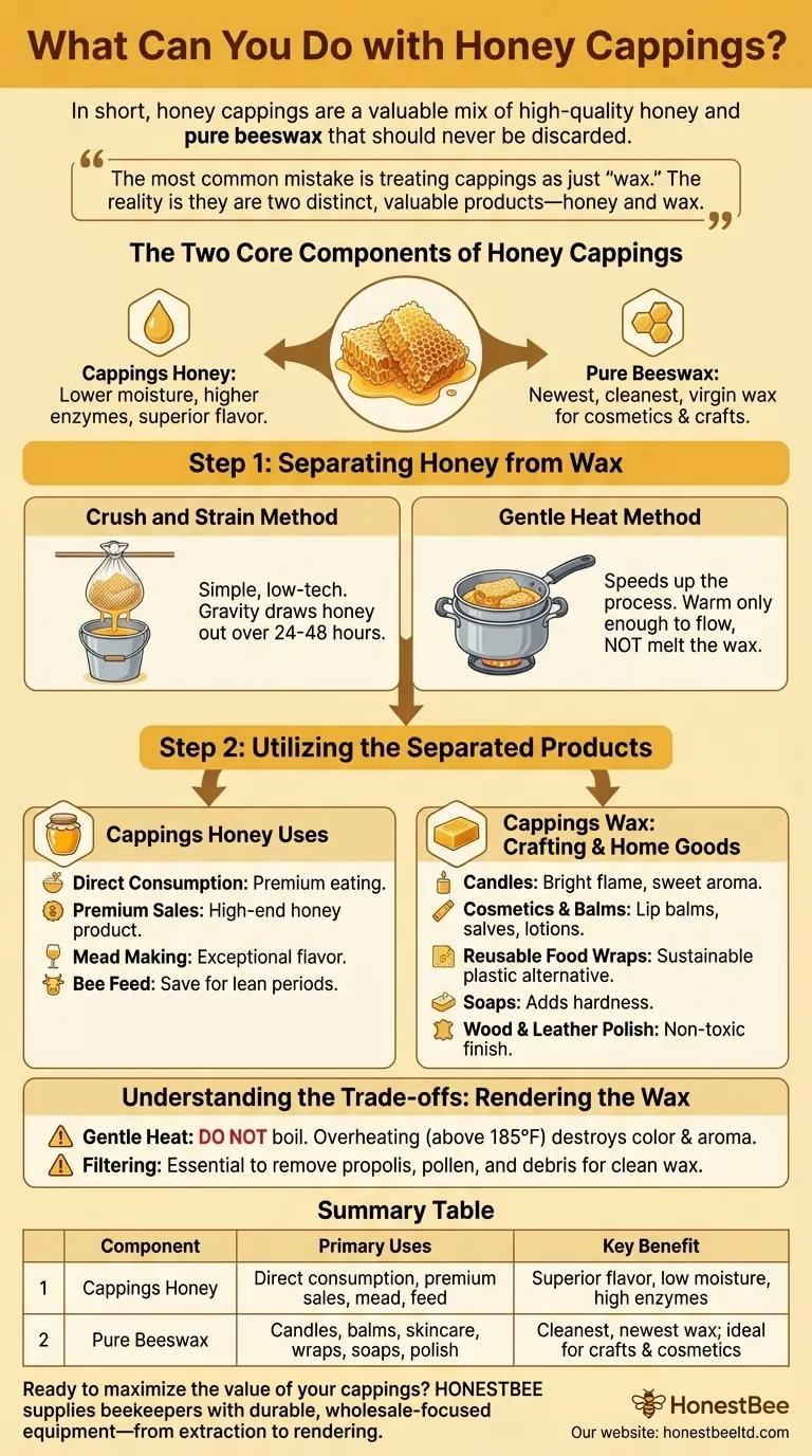 Que faire des opercules de miel ? Transformez un simple sous-produit en miel de qualité supérieure et en cire d'abeille pure Guide Visuel